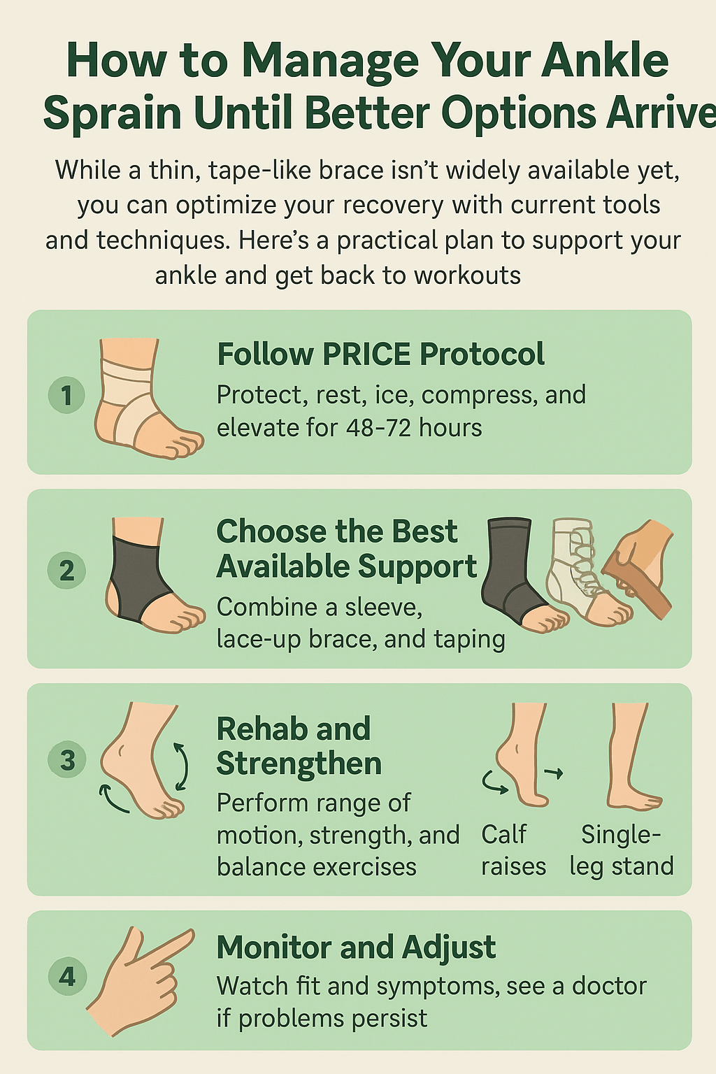 How to Manage Your Ankle Sprain Until Better Options Arrive