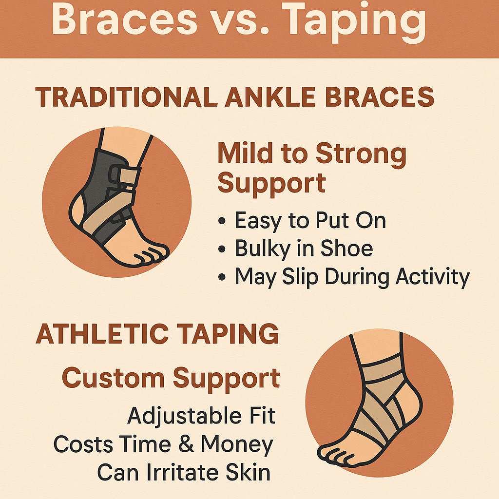 The Ankle Support Struggle: Braces vs. Taping