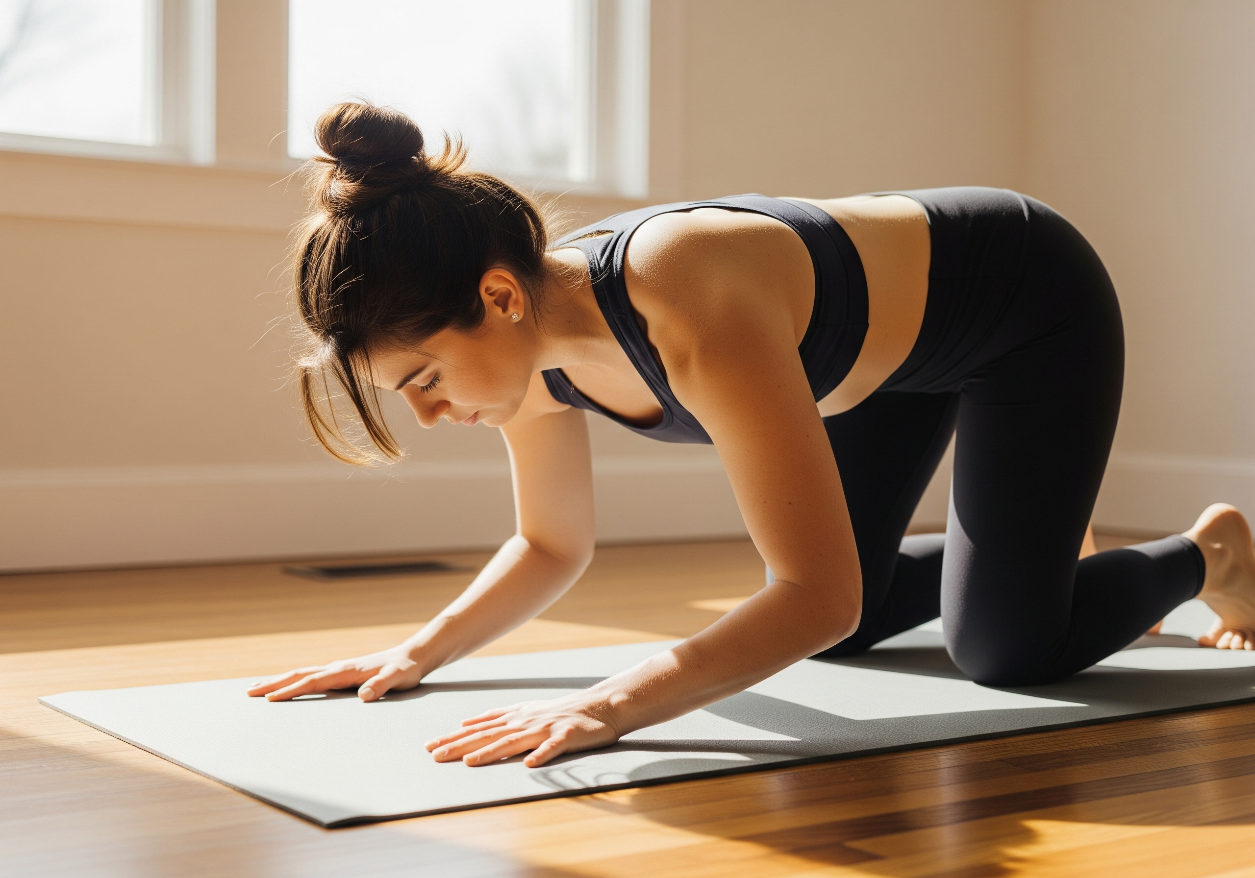 Low Lounge Step 1 Start in a Kneeling Position